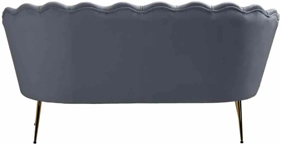 Meridian Furniture - Gardenia Velvet Loveseat In Grey - 684Grey-L