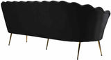 Meridian Furniture - Gardenia Velvet Sofa In Black - 684Black-S