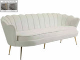 Meridian Furniture - Gardenia Velvet Sofa In Cream - 684Cream-S