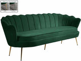 Meridian Furniture - Gardenia Velvet Sofa In Green - 684Green-S