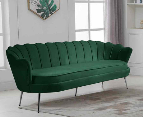 Meridian Furniture - Gardenia Velvet Sofa In Green - 684Green-S