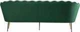 Meridian Furniture - Gardenia Velvet Sofa In Green - 684Green-S