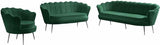 Meridian Furniture - Gardenia Velvet Sofa In Green - 684Green-S