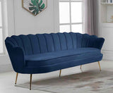 Meridian Furniture - Gardenia Velvet Sofa In Navy - 684Navy-S