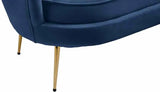 Meridian Furniture - Gardenia Velvet Sofa In Navy - 684Navy-S