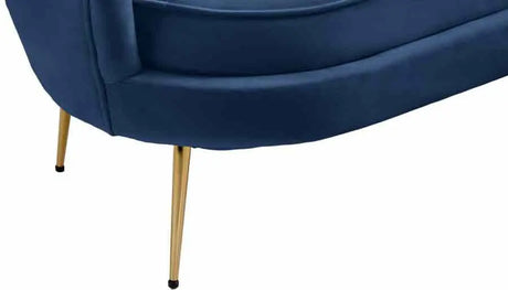 Meridian Furniture - Gardenia Velvet Sofa In Navy - 684Navy-S