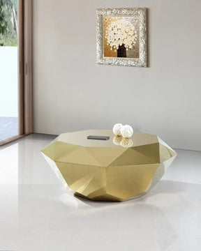 Gemma Coffee Table In Gold - 222Gold-C | Meridian - sold by Home Elegance USA