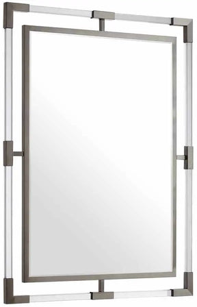 Ghost Mirror In Brushed Silver - 452-M | Meridian