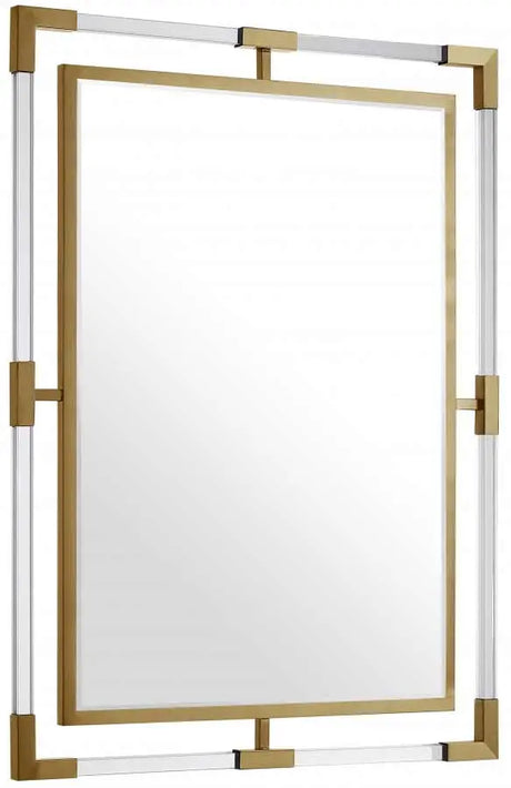 Meridian Furniture - Ghost Mirror In Gold - 451-M