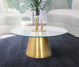 Glassimo Coffee Table In Brushed Gold - 298-Ct | Meridian