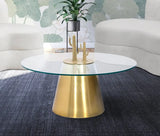 Meridian Furniture - Glassimo Coffee Table In Brushed Gold - 298-Ct