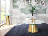 Meridian Furniture - Glassimo End Table In Brushed Gold - 298-Et