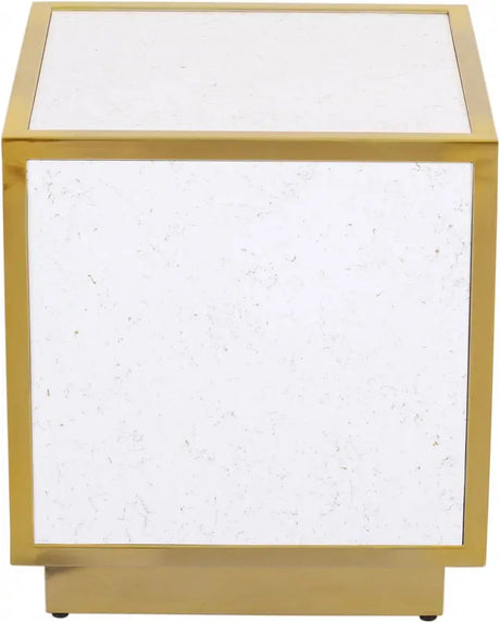 Meridian Furniture - Glitz End Table In Gold - 242-Et