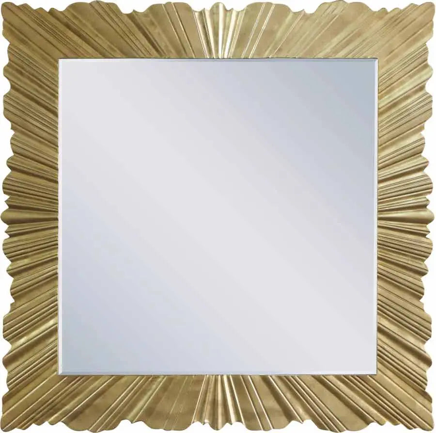 Meridian Furniture - Golda Mirror In Gold Leaf - 447-M