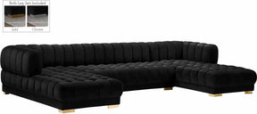 Gwen 3 Piece Sectional In Black - 653Black-Sectional | Meridian