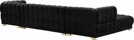 Meridian Furniture - Gwen 3 Piece Sectional In Black - 653Black-Sectional