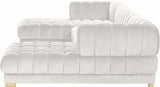 Meridian Furniture - Gwen 3 Piece Sectional In Cream - 653Cream-Sectional