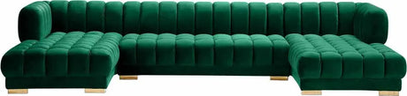 Meridian Furniture - Gwen 3 Piece Sectional In Green - 653Green-Sectional