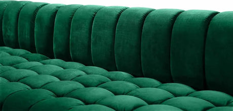 Meridian Furniture - Gwen 3 Piece Sectional In Green - 653Green-Sectional