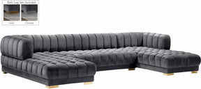 Gwen 3-Piece Sectional Sofa in Grey – Modern Comfort for Living Rooms | Meridian