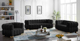 Meridian Furniture - Gwen Velvet Chair In Black - 670Black-C