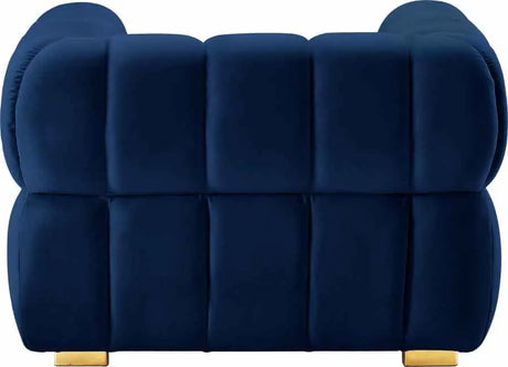 Meridian Furniture - Gwen Velvet Chair In Navy - 670Navy-C