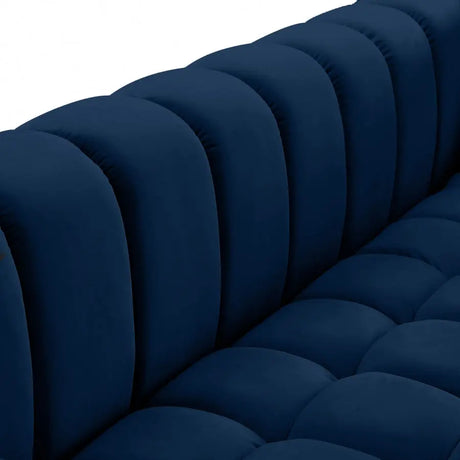 Meridian Furniture - Gwen Velvet Chair In Navy - 670Navy-C