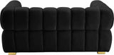 Meridian Furniture - Gwen Velvet Loveseat In Black - 670Black-L