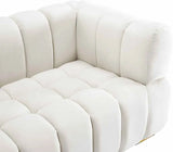 Meridian Furniture - Gwen Velvet Loveseat In Cream - 670Cream-L