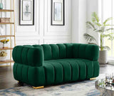 Meridian Furniture - Gwen Velvet Loveseat In Green - 670Green-L