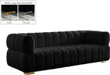 Meridian Furniture - Gwen Velvet Sofa In Black - 670Black-S