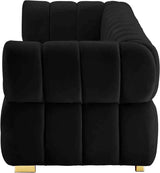 Meridian Furniture - Gwen Velvet Sofa In Black - 670Black-S