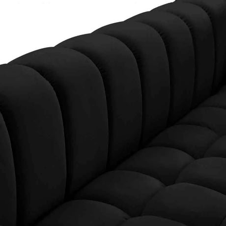 Meridian Furniture - Gwen Velvet Sofa In Black - 670Black-S