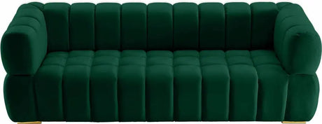 Meridian Furniture - Gwen Velvet Sofa In Green - 670Green-S