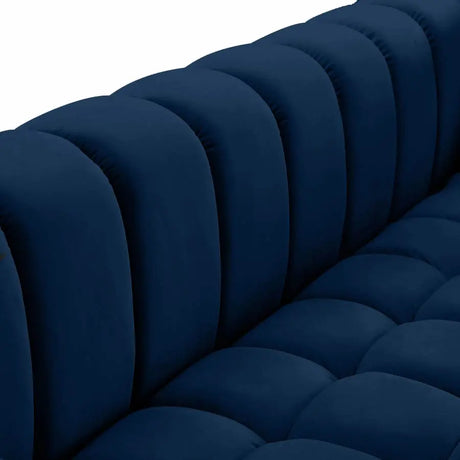 Meridian Furniture - Gwen Velvet Sofa In Navy - 670Navy-S