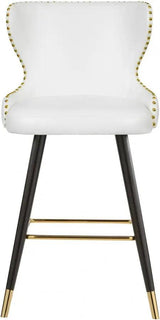 Meridian Furniture - Hendrix Faux Leather Counter Stool Set Of 2 In White - 962White-C