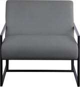 Meridian Furniture - Industry Faux Leather Accent Chair In Grey - 535Grey