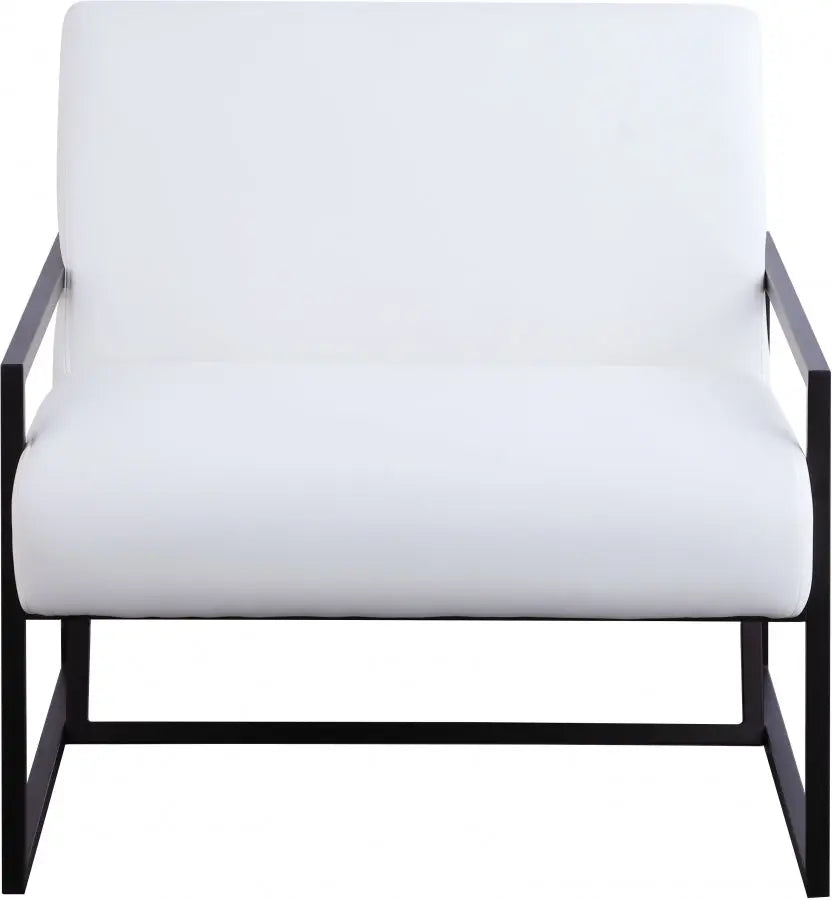 Meridian Furniture - Industry Faux Leather Accent Chair In White - 535White