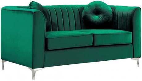 Meridian Furniture - Isabelle 3 Piece Living Room Set In Green - 612Green-S-3Set