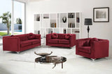 Meridian Furniture - Isabelle Velvet Chair In Burgundy - 612Burg-C