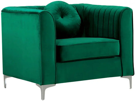 Meridian Furniture - Isabelle Velvet Chair In Green - 612Green-C