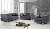 Meridian Furniture - Isabelle Velvet Chair In Grey - 612Grey-C