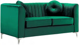 Meridian Furniture - Isabelle Velvet Loveseat In Green - 612Green-L