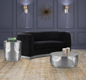 Jazzy 3 Piece Occasional Table Set In Silver - 282-3Set | Meridian - sold by Home Elegance USA