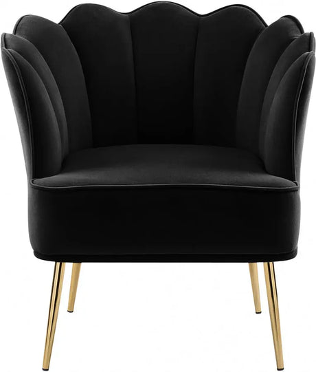 Meridian Furniture - Jester Velvet Accent Chair In Black - 516Black