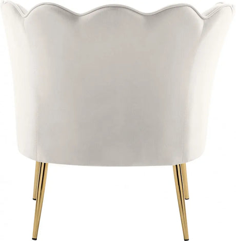 Meridian Furniture - Jester Velvet Accent Chair In Cream - 516Cream