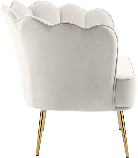 Meridian Furniture - Jester Velvet Accent Chair In Cream - 516Cream