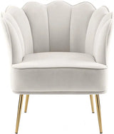 Meridian Furniture - Jester Velvet Accent Chair In Cream - 516Cream