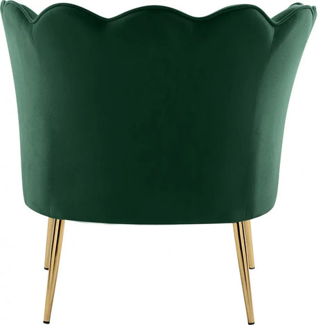 Meridian Furniture - Jester Velvet Accent Chair In Green - 516Green