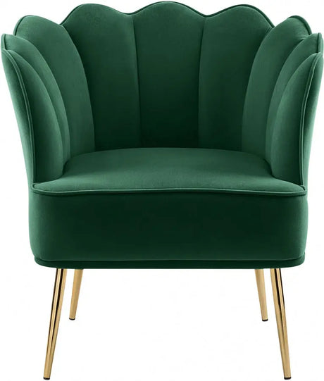 Meridian Furniture - Jester Velvet Accent Chair In Green - 516Green